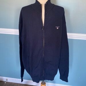 GANT Original Full-Zip Cardigan. Navy 3XL EUC big & tall. Luxury sporty preppy